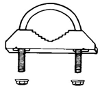 22" Pipe with U-Bolt Mounting Kit 2 Pack, Master Pack-24
